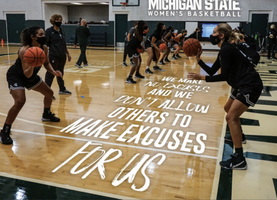Michigan State practices in preparation for Purdue on Jan. 3/ Photo Credit: MSU Athletic Coommunications