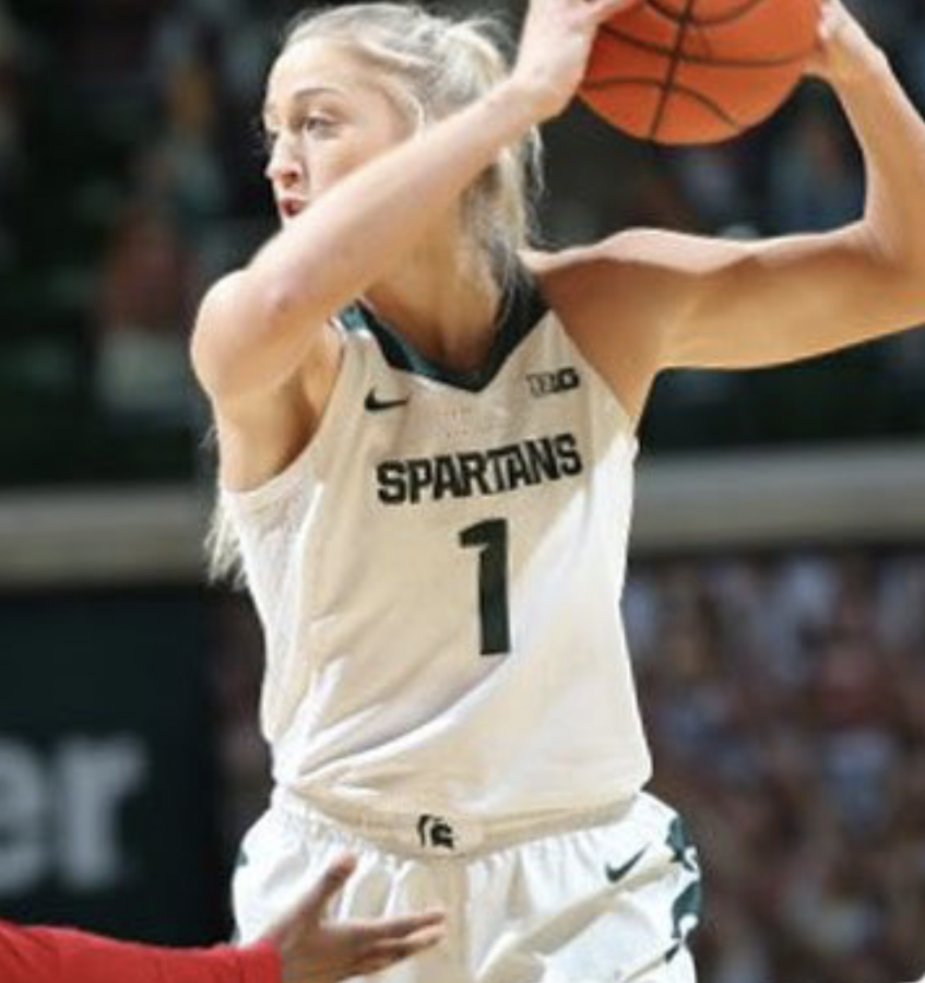 MSU guard Tory Ozment holds the ball against No. 25 Rutgers/ Photo Credit: MSU Athletic Communications
