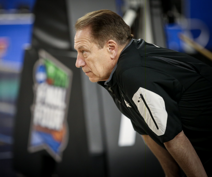 MSU head coach Tom Izzo supervises practice before squaring off against Texas Tech in the 2019 Final Four/ Photo Credit: MSU Athletic Communications