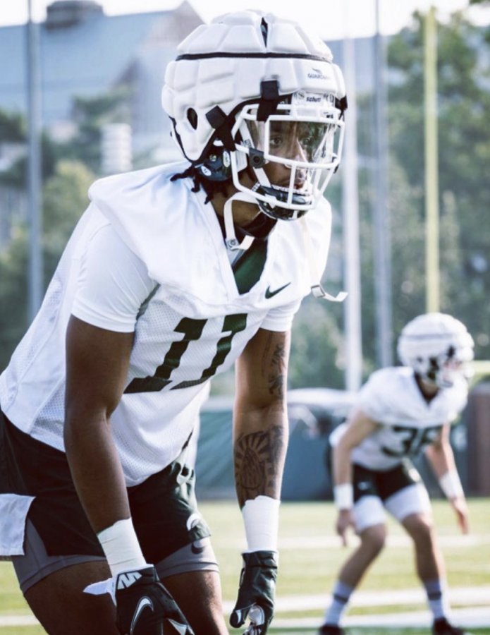 MSU cornerback Antoine Booth during 2021 fall practice/ Photo Credit: MSU Athletic Communications 