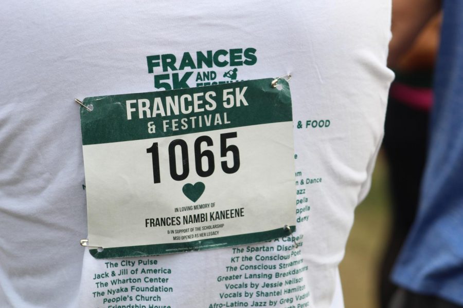 Bib for the Frances 5K and Festival/ Photo Credit: Delaney Rogers