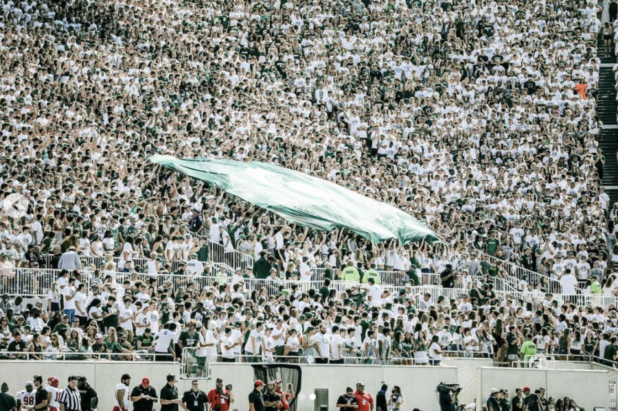 A packed Spartan Stadium with fans/ Photo Credit: MSU Athletic Communications 