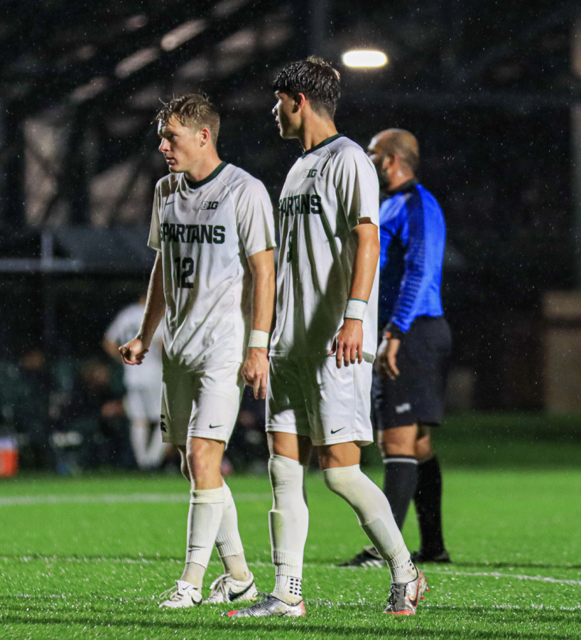 MSU defender Nick Stone in the Spartans 1-0 win on Sept. 21, 2021/ Photo Credit: Sarah Smith/WDBM