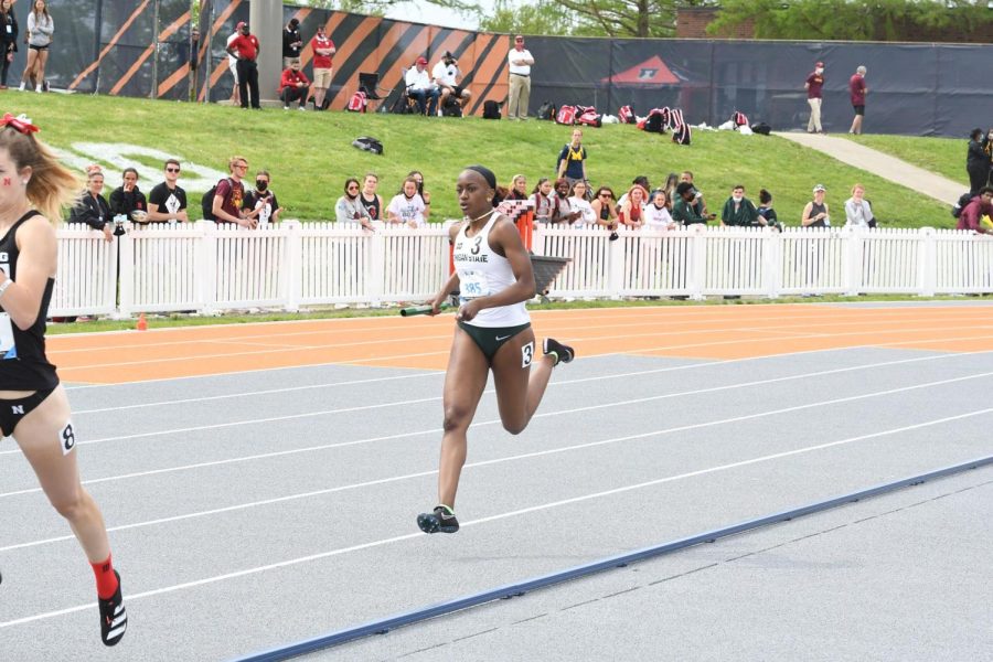 MSU+track+and+field+runner+Shakira+Dancy+competes+at+the+2022+Raleigh+Relays%2F+Photo+Credit%3A+MSU+Athletic+Communications