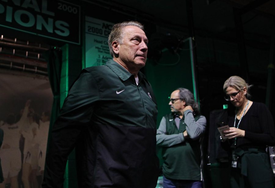 Tom Izzo enters the court before Michigan States game against Brown on December 10, 2022. Photo Credit: Sarah Smith/WDBM