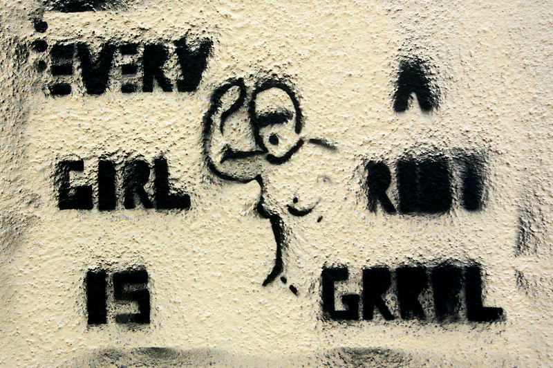 Riot grrrl by gaelx is licensed under CC BY-SA 2.0 . 