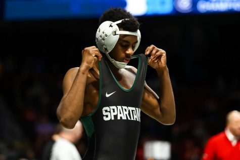 MSU wrestler Rayvon Foley/Photo Credit: Michigan State Athletic Communications 