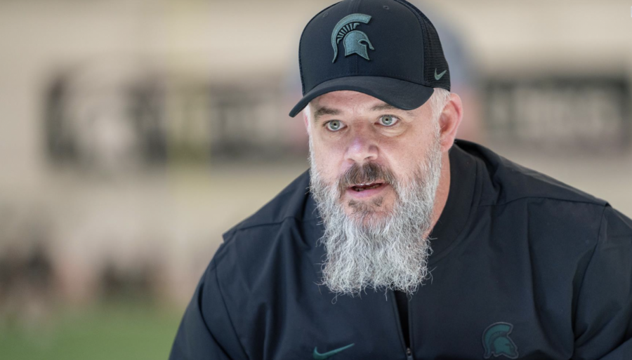 Michigan+State+defensive+coordinator+Scottie+Hazelton.+%28Photo%3A+Michigan+State+Athletic+Communications%29