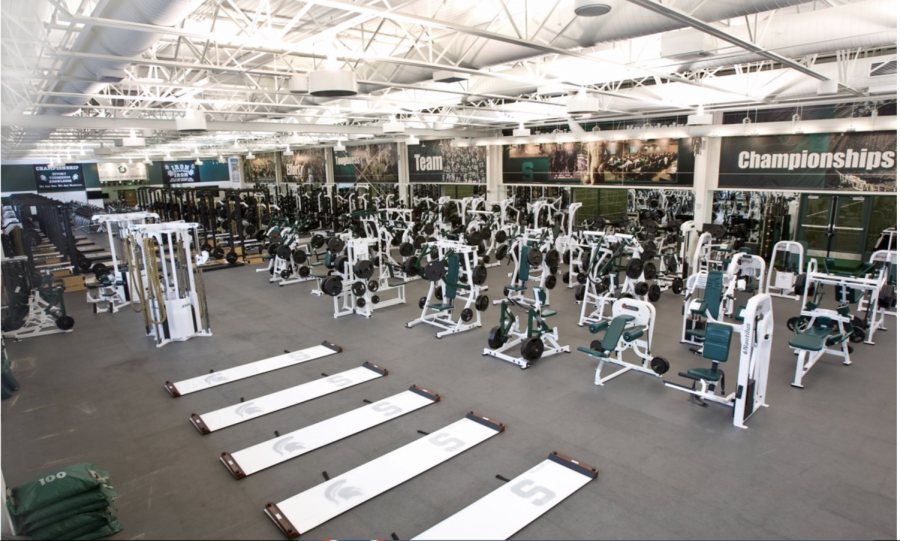Spartan Weight Room,(Photo: MSU Athletic Communications)