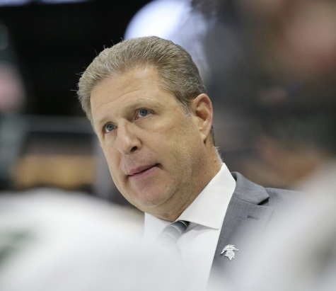 Danton Cole looks at the scoreboard during a game/ Photo Credit: MSU Athletic Communications
