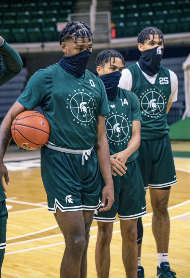 Aaron Henry prepares for the 2020-21 College Basketball season/ Photo Credit: MSU Athletic Communications
