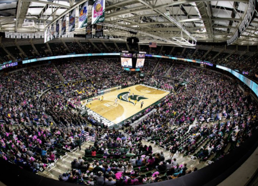 Fans+crowd+the+Breslin+Center+as+Michigan+State+takes+on+Michigan%2F+Photo+Credit%3A+MSU+Athletic+Communications%0A
