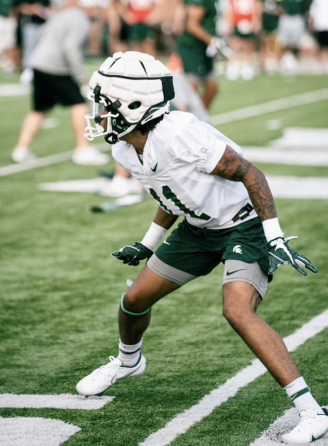 MSU freshman cornerback Antoine Booth during the second week of 2021 fall camp/ Photo Credit: MSU Athletic Communications