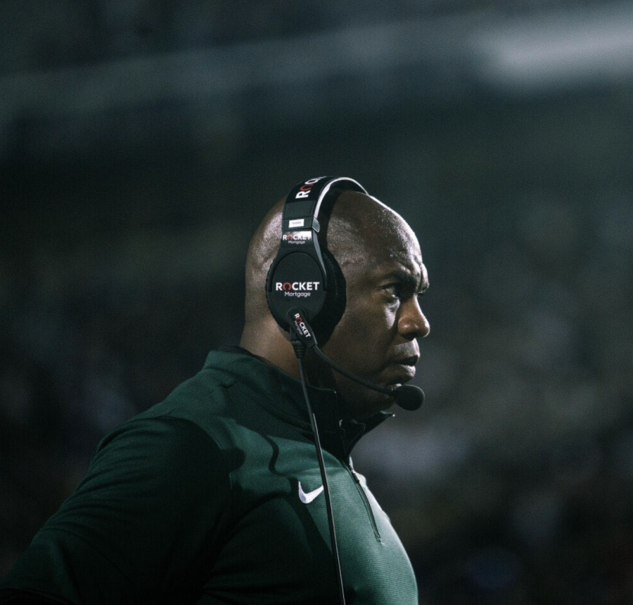 MSU head coach Mel Tucker looks on from the sidelines in the Spartans 38-21 season-opening win over Northwestern on Sept. 3/ Photo Credit: MSU Athletic Communications 