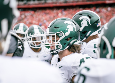 MSU defensive end Jeff Pietrowski in the Spartans 31-13 win over Rutgers on Oct. 9, 2021/ Photo Credit: MSU Athletic Communications 