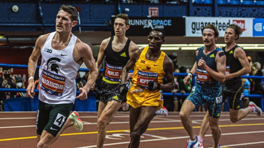 Morgan Beadlescomb competes for MSU track and field/ Photo Credit: MSU Athletic Communications 