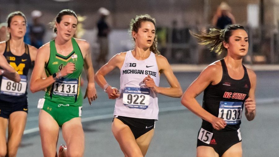 Jenna Magness competes for MSU track and field/Photo Credit: MSU Athletic Communications