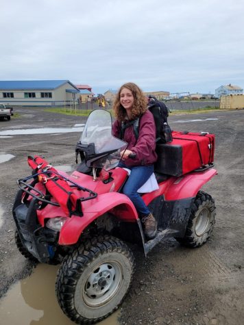 Maria Milan on an ATV