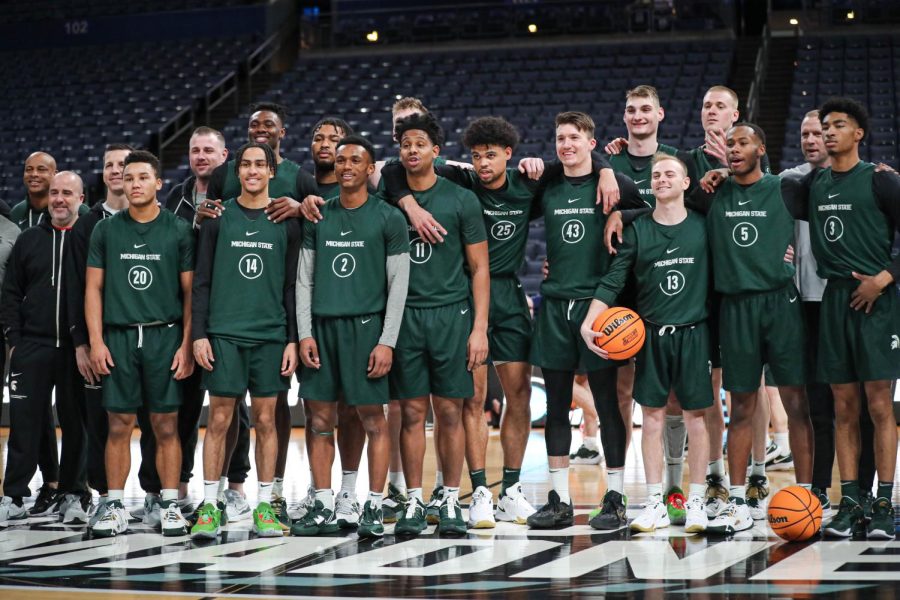 The MSU Spartans during their open practice on March 16, 2023. Photo Credit: Sarah Smith/WDBM