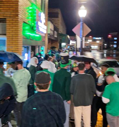 The Riv line at 6 a.m. on St. Patricks Day