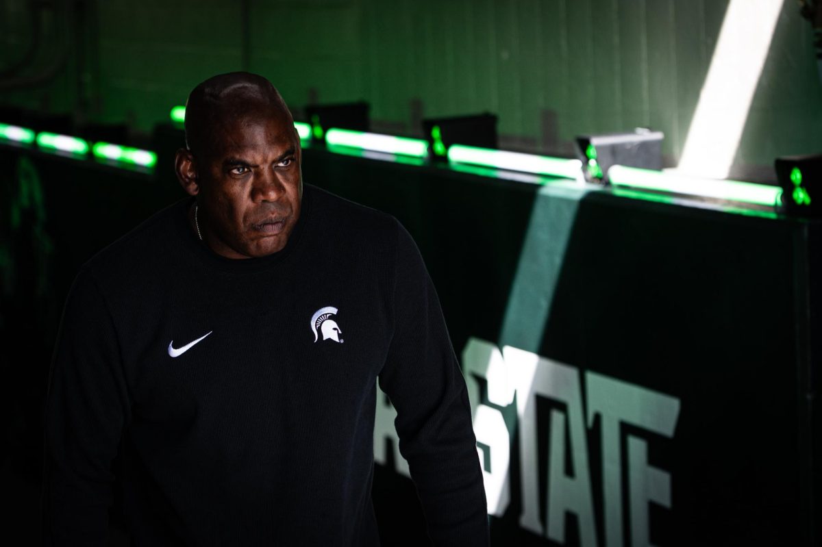 Mel Tucker enters the field at Spartan Stadium ahead of what would be his last game as the head football coach at Michigan State against Richmond on Saturday September 9, 2023.