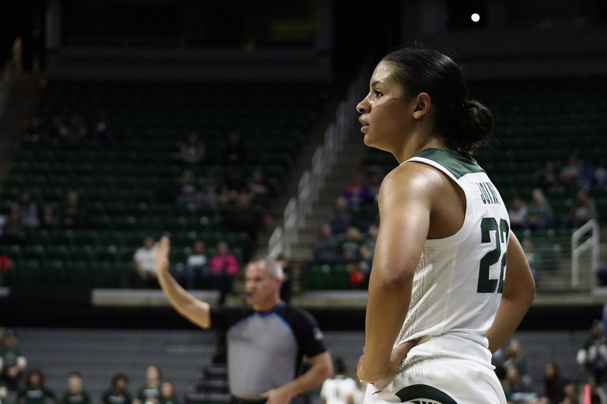 MSU+graduate+guard+Moira+Joiner+scored+13+points+against+Wright+State+on+Sunday%2C+November+12%2C+2023+at+the+Breslin+Center.