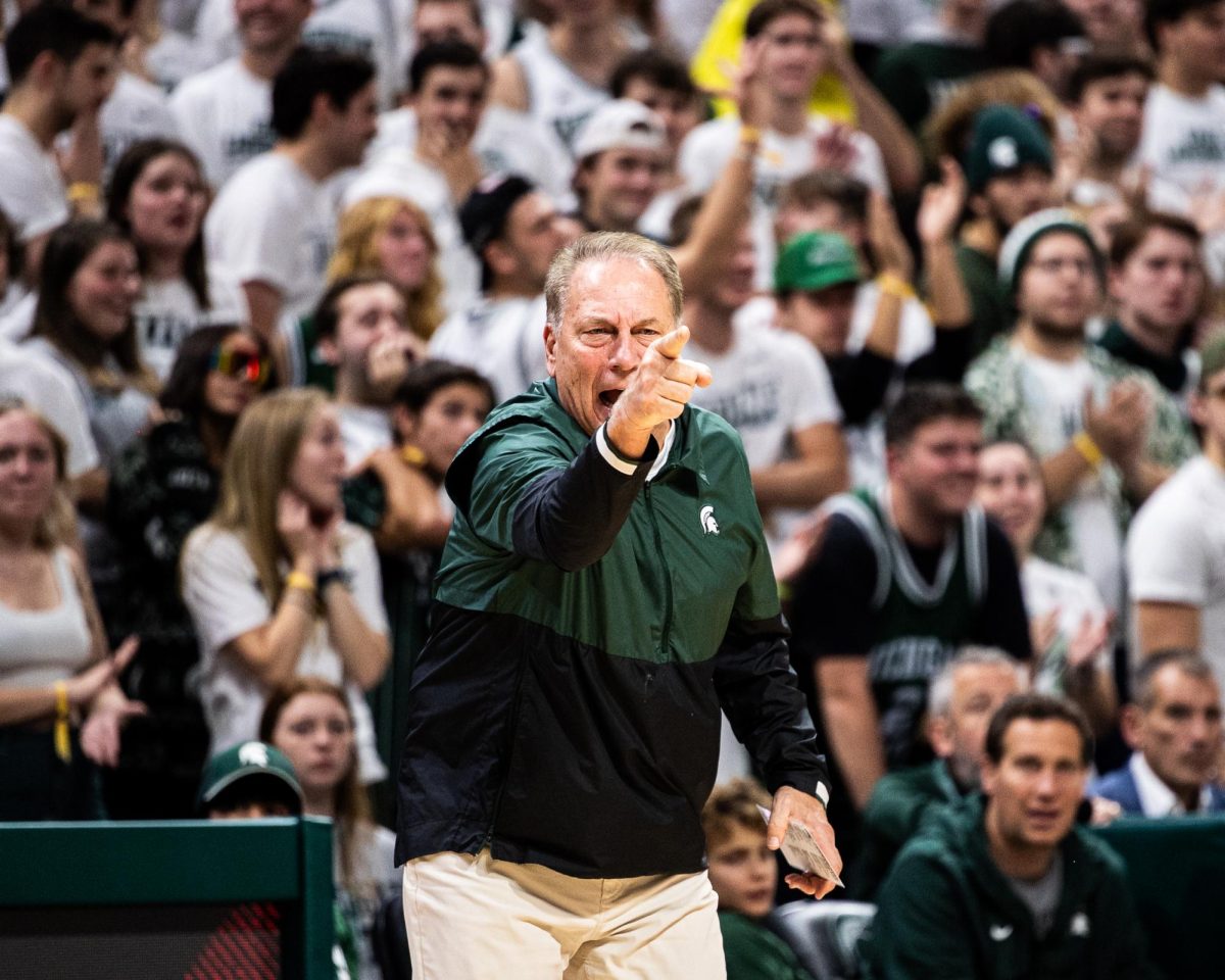 MSU+Head+Coach+Tom+Izzo+coaches+his+Spartans+during+a+win+over+Alcorn+State+on+Sunday%2C+Nov.+29%2C+2023+at+the+Breslin+Center.+%28Jack+Moreland%29