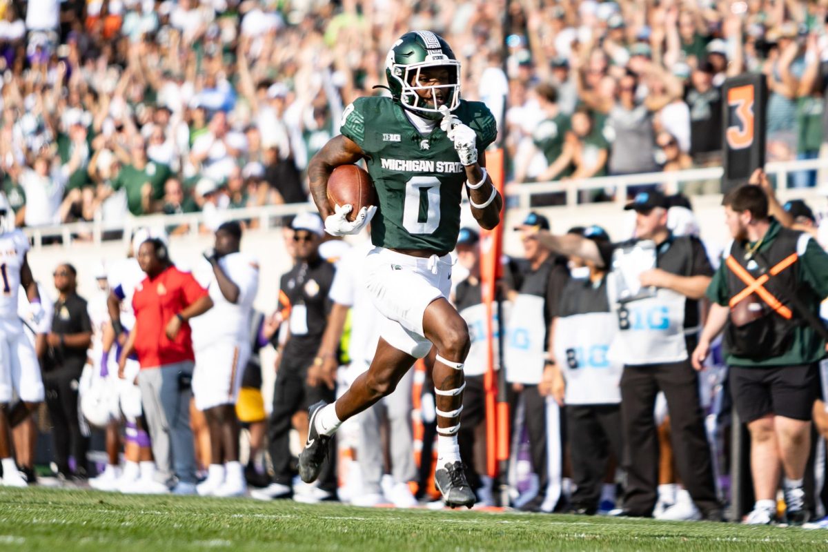 MSU DB Charles Brantley runs back 100-yard pick six in Spartans victory over Prairie View A&M (Sept. 14, 2024)