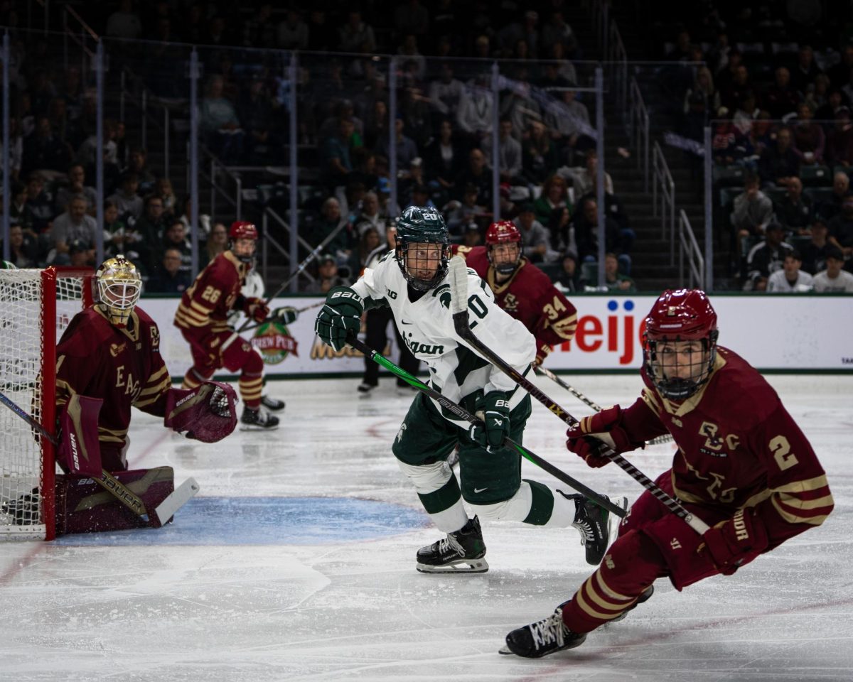 MSU hockey battles with Boston College in the Spartans home opener. (East Lansing, Oct. 11, 2024)