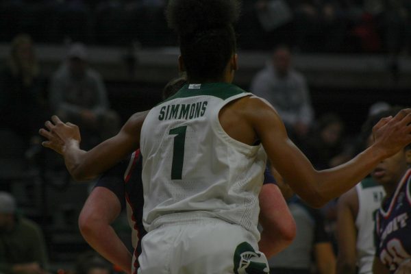 MSU transfer guard Jaddan Simmons had a breakout performance versus Detroit Mercy (East Lansing, Nov. 20 2024)